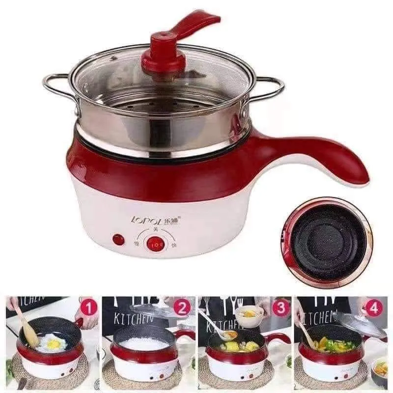 Korean version 1.5L multifunctional non-stick electric steamer rice cooker frying pan cooking pot